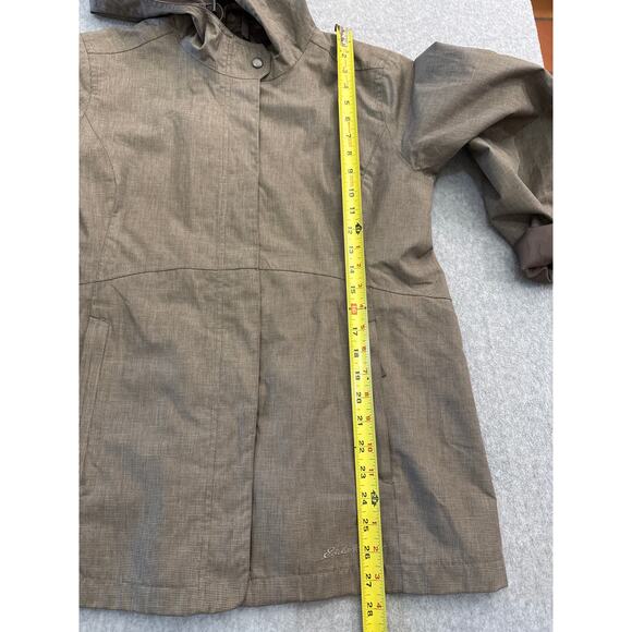 Eddie Bauer Women’s Hooded Rain Jacket / Windbreaker – Size Large (Taupe) - Picture 9 of 11